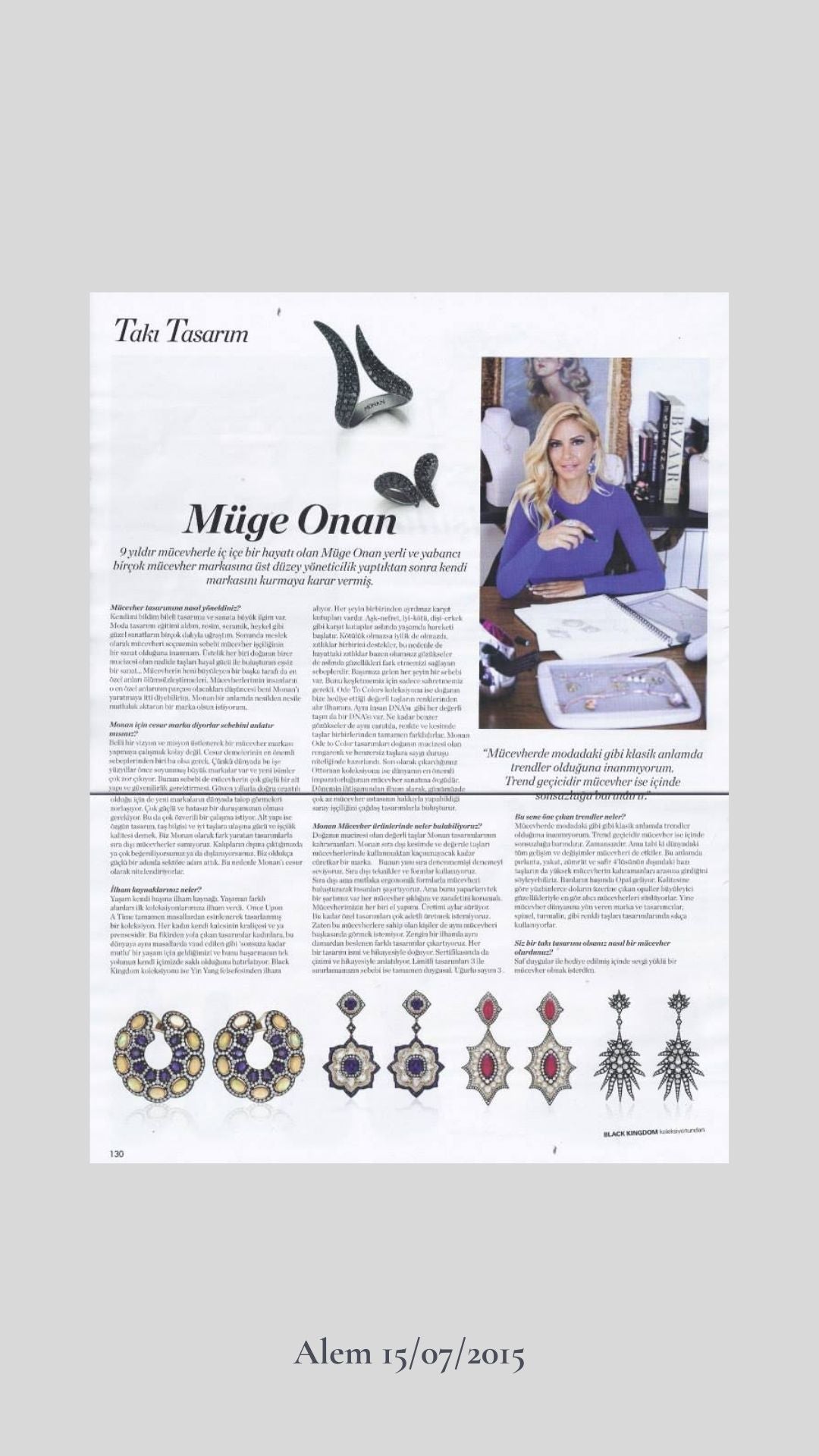 Müge Onan's Alem Interview